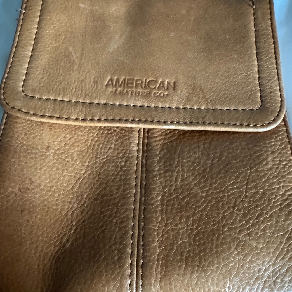 American Leather Co. Tan Leather Crossbody/Shoulder Bag